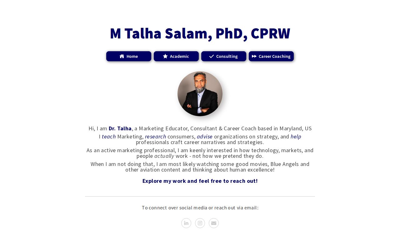 M Talha Salam | Marketing, Careers, Technology